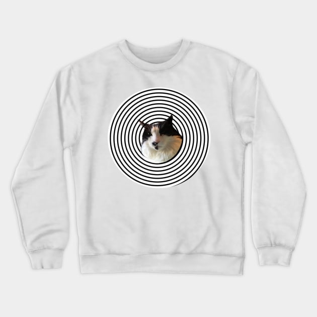 Hypnotic Cat Crewneck Sweatshirt by TenomonMalke